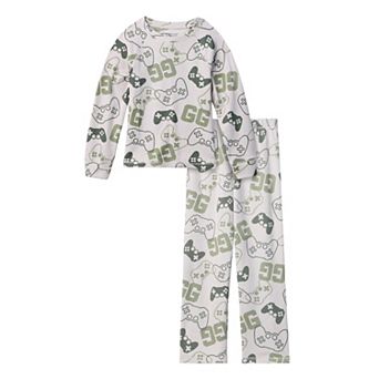 Boys 6-16 Cuddl Duds® Waffle Thermal Long Sleeve Pajama Set