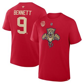 Men's Fanatics Sam Bennett Red Florida Panthers 2026 NHL Winter Classic Authentic Stack Name & Number T-Shirt