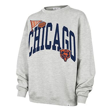 Women's '47 Gray Chicago Bears Arched Icon Oversized Sweatshirt