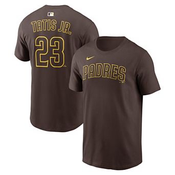 Men's Nike Fernando Tatis Jr. Brown San Diego Padres Name & Number T-Shirt