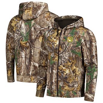 Men's Dunbrooke Camo Milwaukee Brewers Trophy Realtree Full-Zip Hoodie
