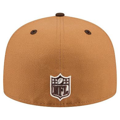Men's New Era Light Brown/Dark Brown Miami Dolphins Two-Tone Walnut 59FIFTY Fitted Hat