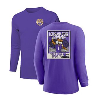 Youth Purple LSU Tigers Snowy Polaroid Long Sleeve T-Shirt