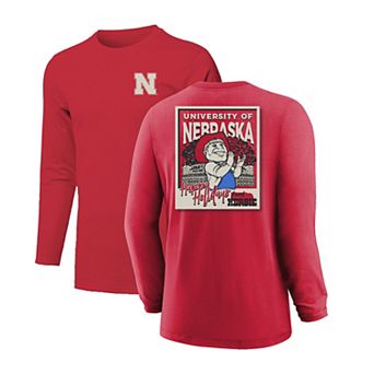 Youth Red Nebraska Huskers Snowy Polaroid Long Sleeve T-Shirt