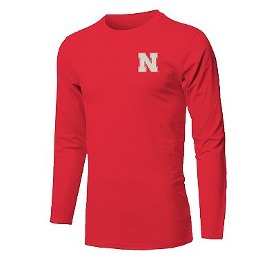 Youth Red Nebraska Huskers Snowy Polaroid Long Sleeve T-Shirt