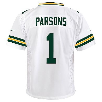 Youth Nike Micah Parsons White Green Bay Packers White Game Jersey