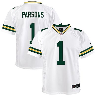 Youth Nike Micah Parsons White Green Bay Packers White Game Jersey