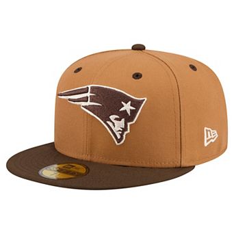 Men's New Era Light Brown/Dark Brown New England Patriots Two-Tone Walnut 59FIFTY Fitted Hat