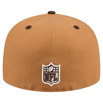 Men's New Era Light Brown/Dark Brown New Orleans Saints Two-Tone Walnut 59FIFTY Fitted Hat