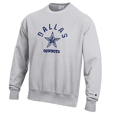 Men's Champion Heather Gray Dallas Cowboys Reverse Weave Fleece Sweatshirt