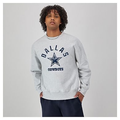 Men's Champion Heather Gray Dallas Cowboys Reverse Weave Fleece Sweatshirt