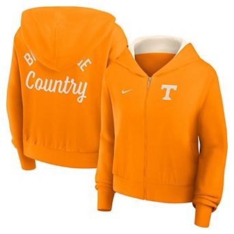 Women's Nike Tennessee Orange Tennessee Volunteers Mantra Cropped Full-Zip Hoodie
