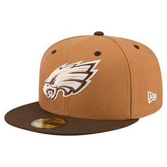 Men's New Era Light Brown/Dark Brown Philadelphia Eagles Two-Tone Walnut 59FIFTY Fitted Hat