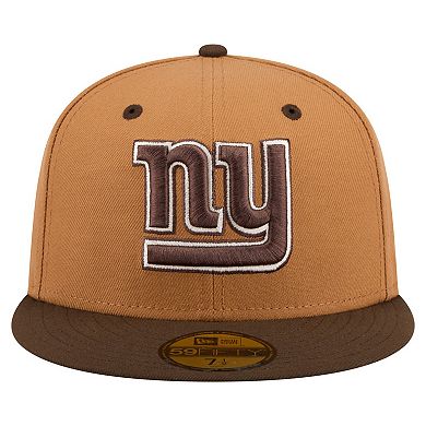 Men's New Era Light Brown/Dark Brown New York Giants Two-Tone Walnut 59FIFTY Fitted Hat
