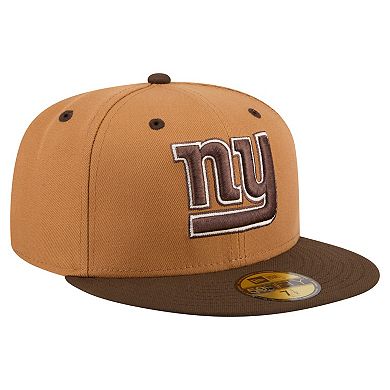 Men's New Era Light Brown/Dark Brown New York Giants Two-Tone Walnut 59FIFTY Fitted Hat