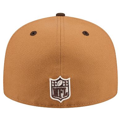 Men's New Era Light Brown/Dark Brown New York Giants Two-Tone Walnut 59FIFTY Fitted Hat