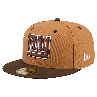 Men's New Era Light Brown/Dark Brown New York Giants Two-Tone Walnut 59FIFTY Fitted Hat