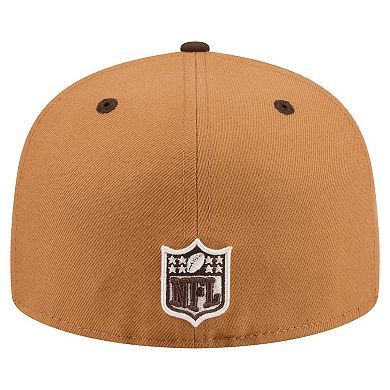 Men's New Era Light Brown/Dark Brown Seattle Seahawks Two-Tone Walnut 59FIFTY Fitted Hat