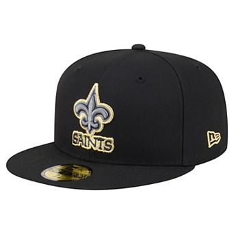 Men's New Era Black New Orleans Saints Color Pop 59FIFTY Fitted Hat