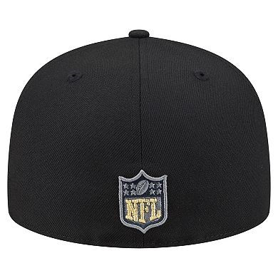 Men's New Era Black New Orleans Saints Color Pop 59FIFTY Fitted Hat