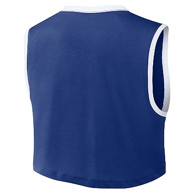 Women's Nike Royal Chicago Cubs Primetime Loose Dri-FIT Cropped Tank Top