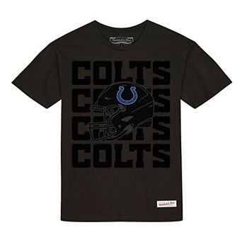 Men's Mitchell & Ness Black Indianapolis Colts Indiana Nights Throw It Back Heritage T-Shirt