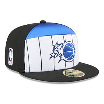 Men's New Era White/Black Orlando Magic 2025 NBA Tip Off Split Panel 59FIFTY Fitted Hat