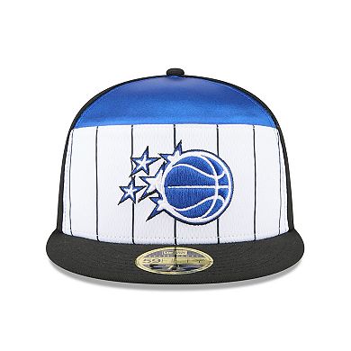 Men's New Era White/Black Orlando Magic 2025 NBA Tip Off Split Panel 59FIFTY Fitted Hat