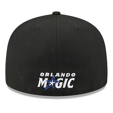 Men's New Era White/Black Orlando Magic 2025 NBA Tip Off Split Panel 59FIFTY Fitted Hat