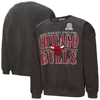 Men's Mitchell & Ness Black Chicago Bulls NBA Downtown Collection Fleece Sweatshirt