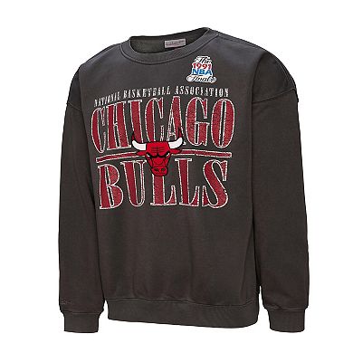 Men's Mitchell & Ness Black Chicago Bulls NBA Downtown Collection Fleece Sweatshirt
