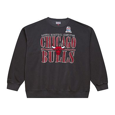 Men's Mitchell & Ness Black Chicago Bulls NBA Downtown Collection Fleece Sweatshirt