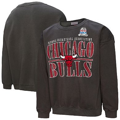 Men's Mitchell & Ness Black Chicago Bulls NBA Downtown Collection Fleece Sweatshirt