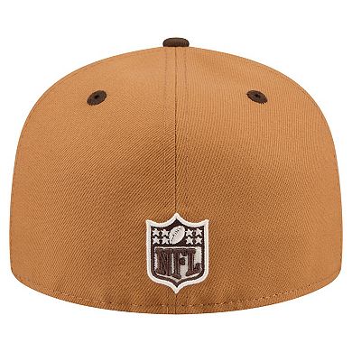 Men's New Era Light Brown/Dark Brown New York Jets Two-Tone Walnut 59FIFTY Fitted Hat