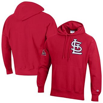 Men's Champion Scarlet St. Louis Cardinals Reverse Weave Chenille Hoodie