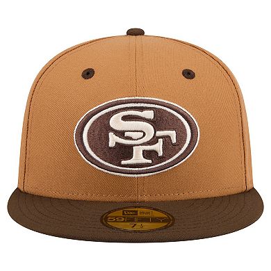 Men's New Era Light Brown/Dark Brown San Francisco 49ers Two-Tone Walnut 59FIFTY Fitted Hat