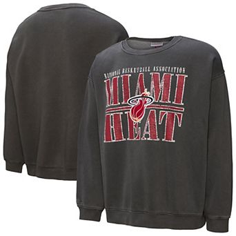 Men's Mitchell & Ness Black Miami Heat NBA Downtown Collection Fleece Sweatshirt