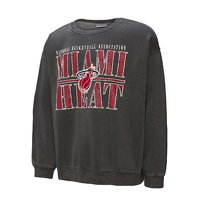Men's Mitchell & Ness Black Miami Heat NBA Downtown Collection Fleece Sweatshirt