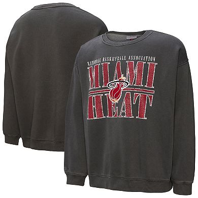 Men's Mitchell & Ness Black Miami Heat NBA Downtown Collection Fleece Sweatshirt