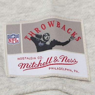 Women's Mitchell & Ness Gray Tampa Bay Buccaneers Cropped V-Neck Sweatshirt