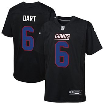 Youth Nike Jaxson Dart Carbon Black New York Giants Fashion Game Jersey