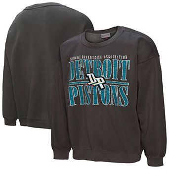 Men's Mitchell & Ness Black Detroit Pistons NBA Downtown Collection Fleece Sweatshirt