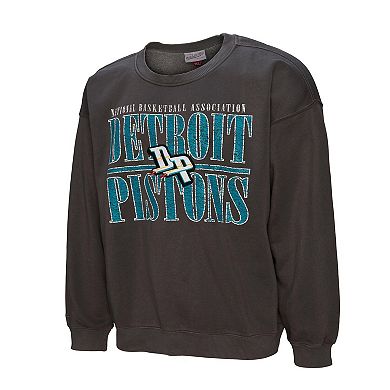 Men's Mitchell & Ness Black Detroit Pistons NBA Downtown Collection Fleece Sweatshirt