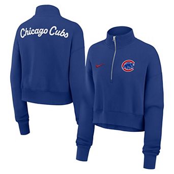 Women's Nike Royal Chicago Cubs Primetime Phoenix Fleece Half-Zip Sweatshirt
