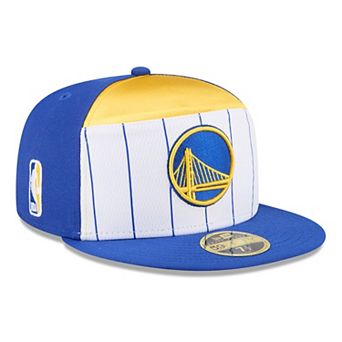 Men's New Era White/Royal Golden State Warriors 2025 NBA Tip Off Split Panel 59FIFTY Fitted Hat