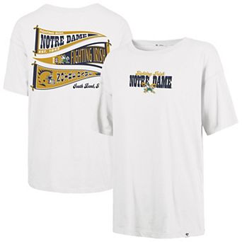 Women's '47 White Notre Dame Fighting Irish Pennant Sadie T-Shirt