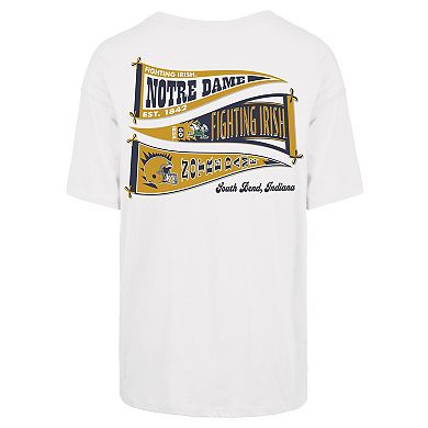 Women's '47 White Notre Dame Fighting Irish Pennant Sadie T-Shirt
