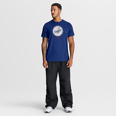 Men's Nike Royal Los Angeles Dodgers Tri-Blend Logo T-Shirt