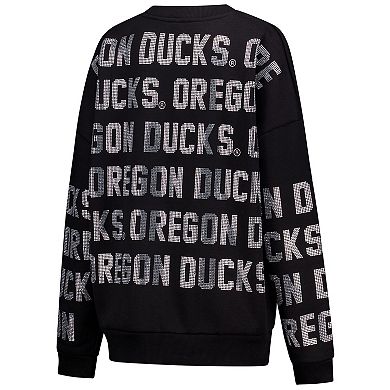 Women's Gameday Couture Black Nebraska Huskers Oversized Hype Era Sweatshirt