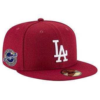 Men's New Era Red Los Angeles Dodgers 2024/25 Back to Back Champions Circle Side Patch Fitted 59FIFTY Hat